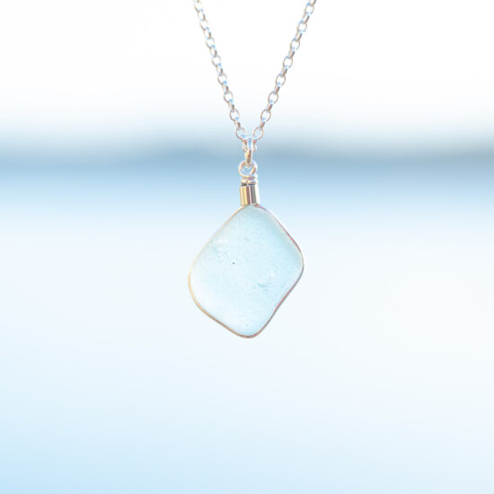 Sea glass pendant aqua - Image 2