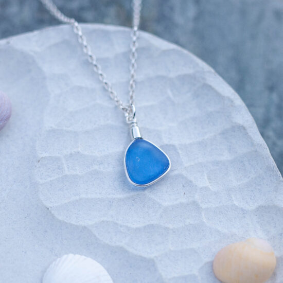 Sea Glass Pendant Blue Rare - Image 5