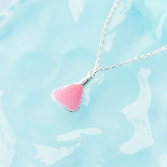 RARE FIND Sea glass pendant - pink