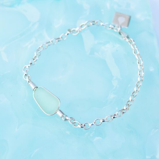Sea Glass Bracelet - aqua