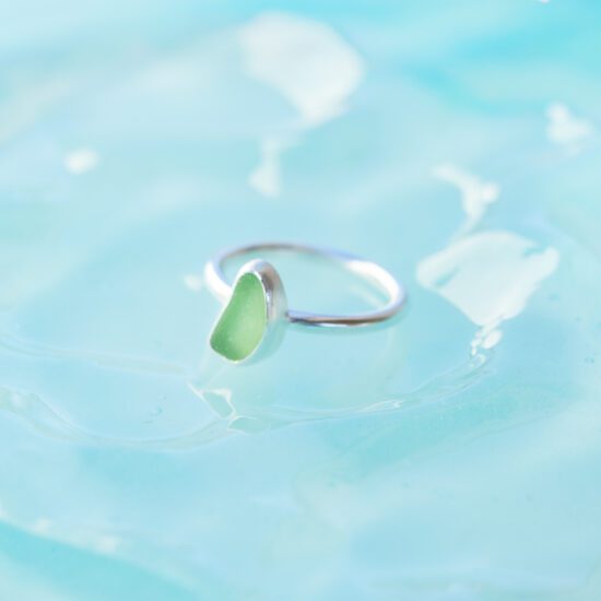 Sea Glass Ring - UK K
