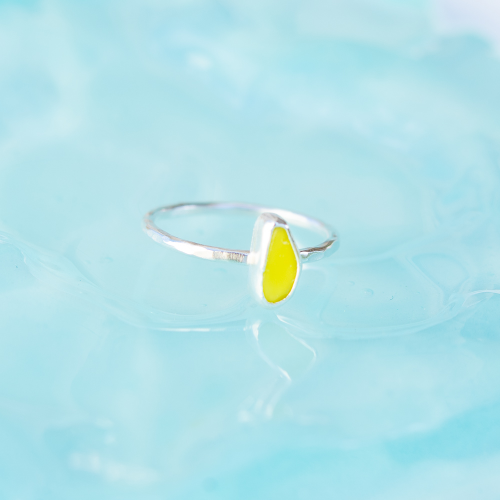 Sea Glass Ring - UK N