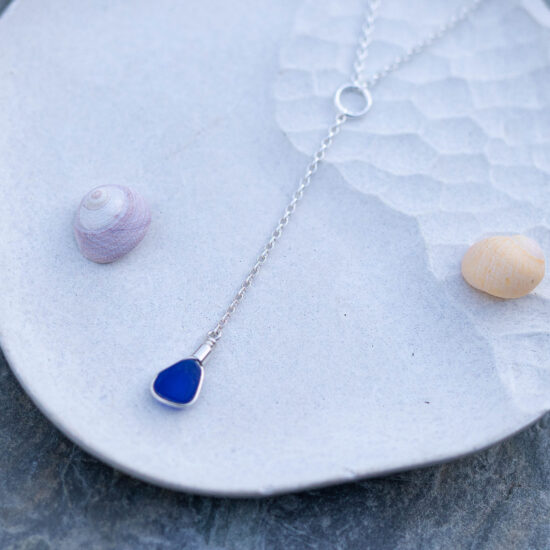 Sea Glass Lariat Cobalt Blue RARE - Image 6