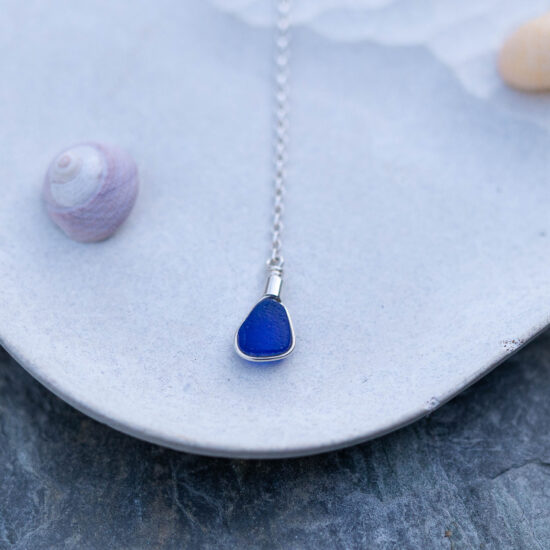 Sea Glass Lariat Cobalt Blue RARE - Image 7