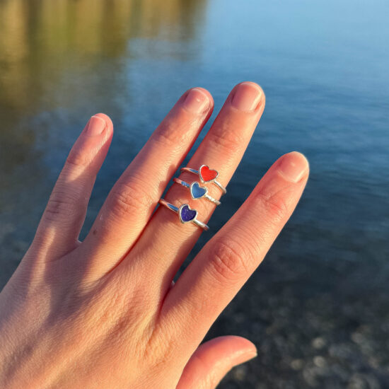 Limited Edition Valentines Sea Glass Ring No.4 - Image 2