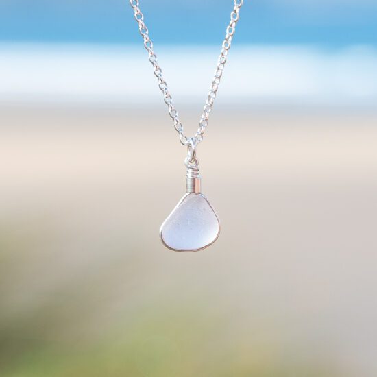 RARE FIND - Sea glass pendant pale lavender