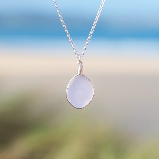 RARE FIND - Sea glass pendant lavender