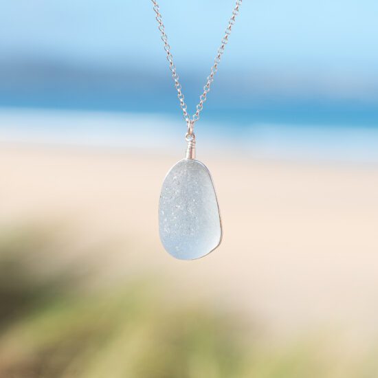 RARE FIND - Sea glass large chunky grey