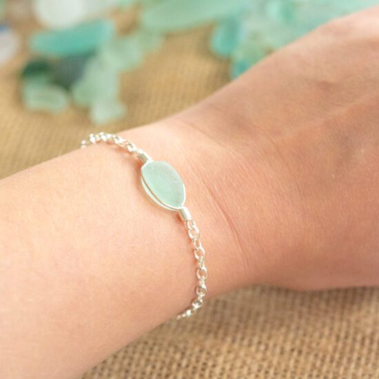 Sea Glass Bracelet Aqua