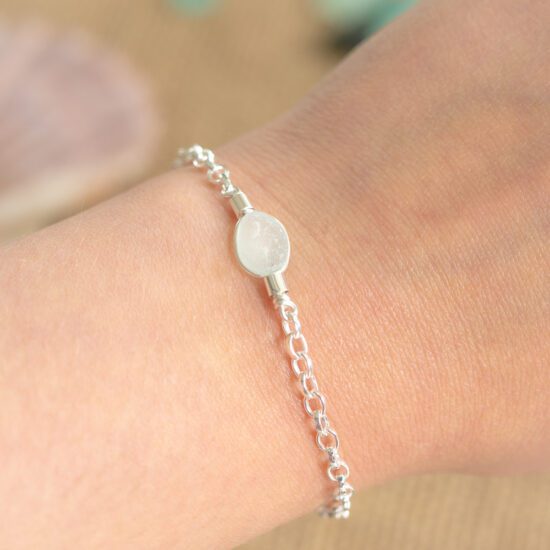 Sea Glass Bracelet - white
