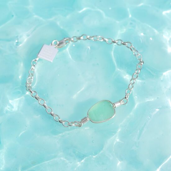Sea Glass Bracelet - aqua