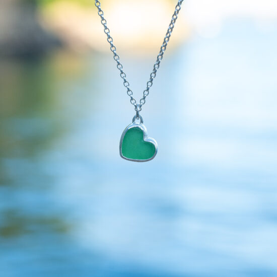 Sea Glass Pendant Limited edition heart No.3 - Image 4
