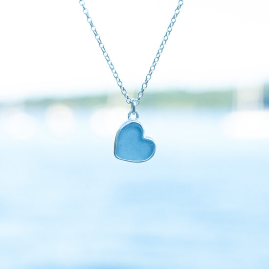 Sea Glass Pendant Limited edition heart No.2 - Image 4