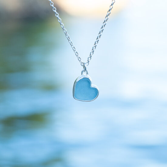 Sea Glass Pendant Limited edition heart No.2 - Image 6