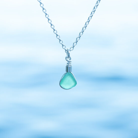 Sea glass pendant green - Image 4
