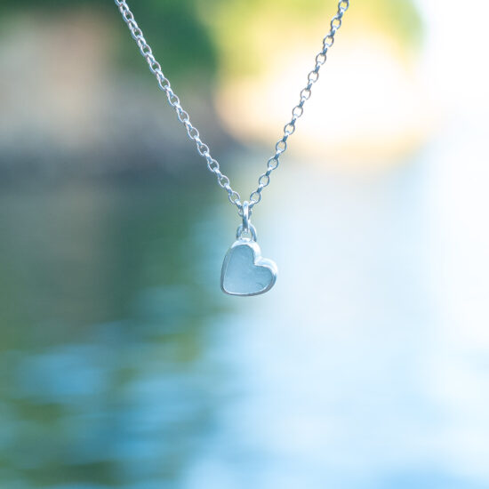 Sea Glass Pendant Limited edition heart No.1 - Image 3