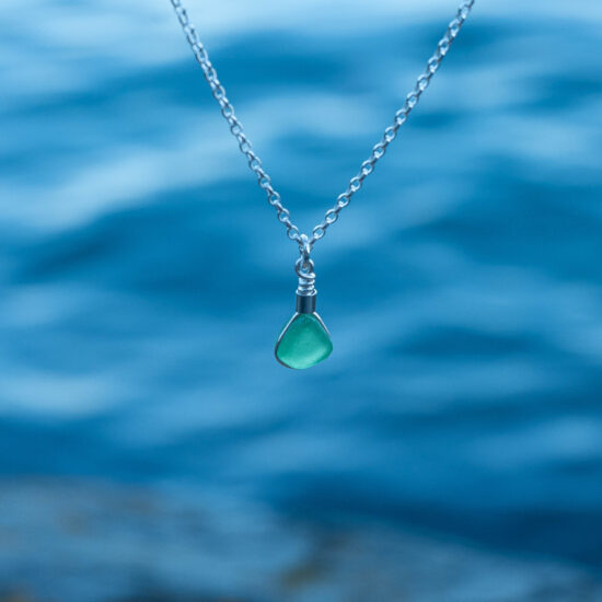 Sea glass pendant green - Image 2