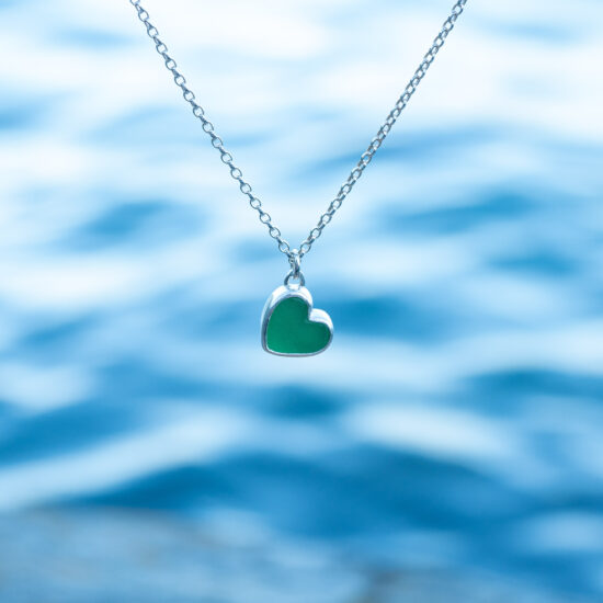Sea Glass Pendant Limited edition heart No.3 - Image 2