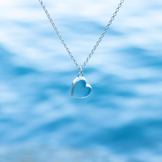 Sea Glass Pendant Limited edition heart No.2 - Image 2
