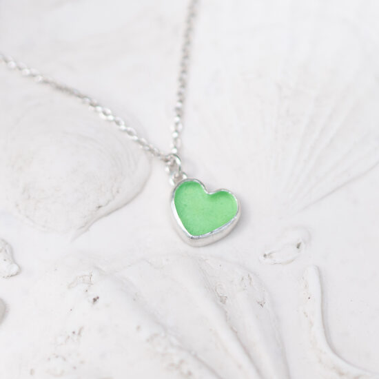 Sea Glass Pendant Limited edition heart No.3 - Image 6