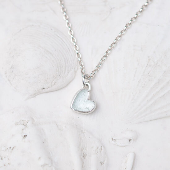 Sea Glass Pendant Limited edition heart No.1