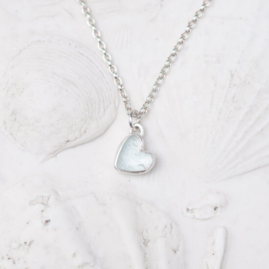 Sea Glass Pendant Limited edition heart No.1 - Image 6