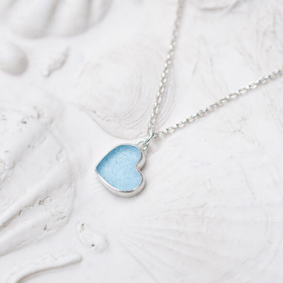 Sea Glass Pendant Limited edition heart No.2 - Image 8