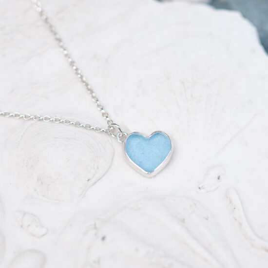 Sea Glass Pendant Limited edition heart No.2 - Image 9