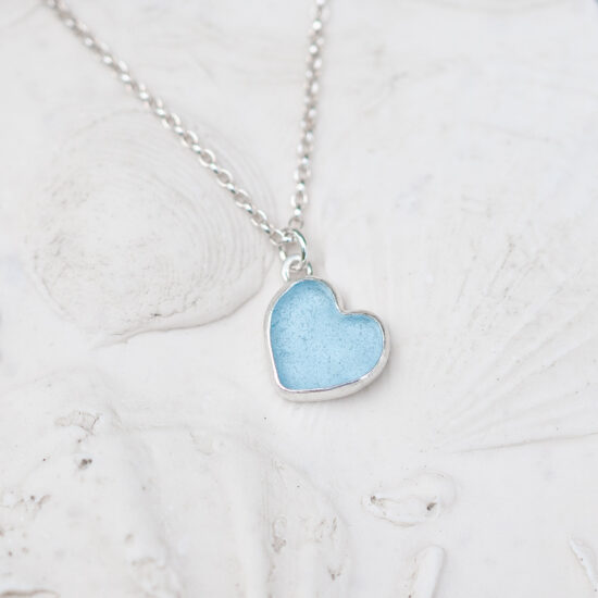 Sea Glass Pendant Limited edition heart No.2