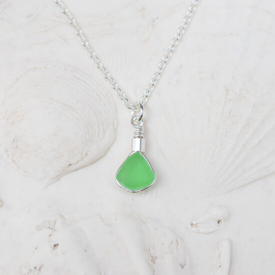 Sea glass pendant green - Image 6