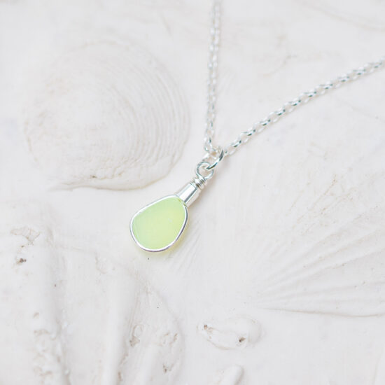 Sea Glass Pendant yellow ultra rare - Image 8