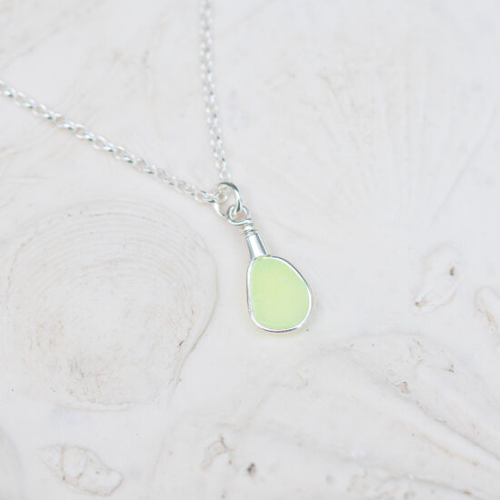 Sea Glass Pendant yellow ultra rare - Image 7