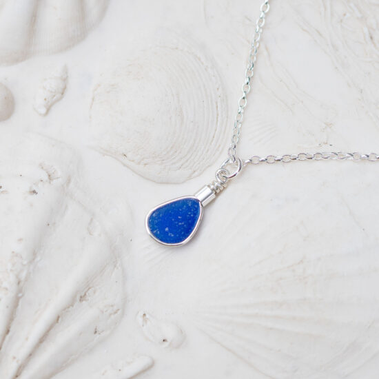 Sea Glass Pendant Cobalt Blue Rare - Image 6