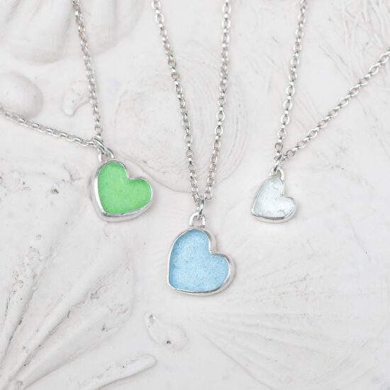 Sea Glass Pendant Limited edition heart No.3 - Image 5