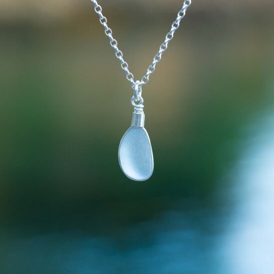 RARE FIND - Sea glass pendant grey - Image 2
