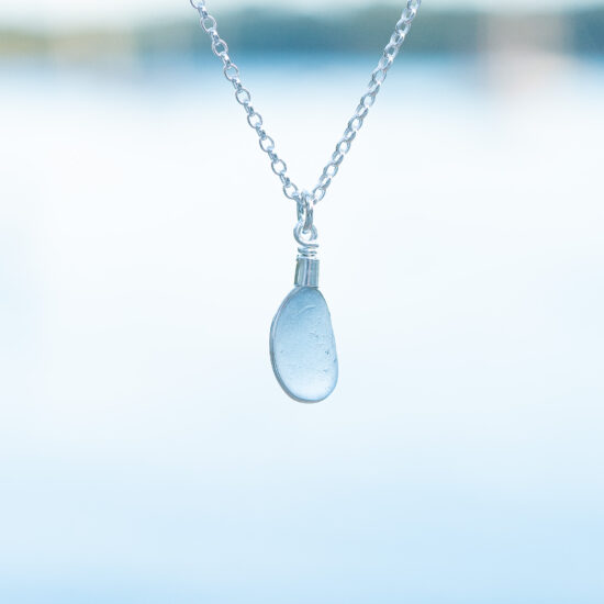 RARE FIND - Sea glass pendant grey - Image 3