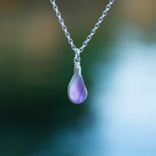 RARE FIND - Sea glass pendant purple multi - Image 2