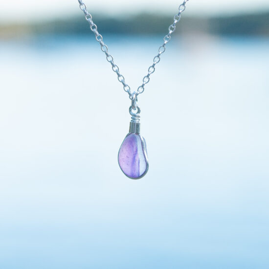 RARE FIND - Sea glass pendant purple multi - Image 3