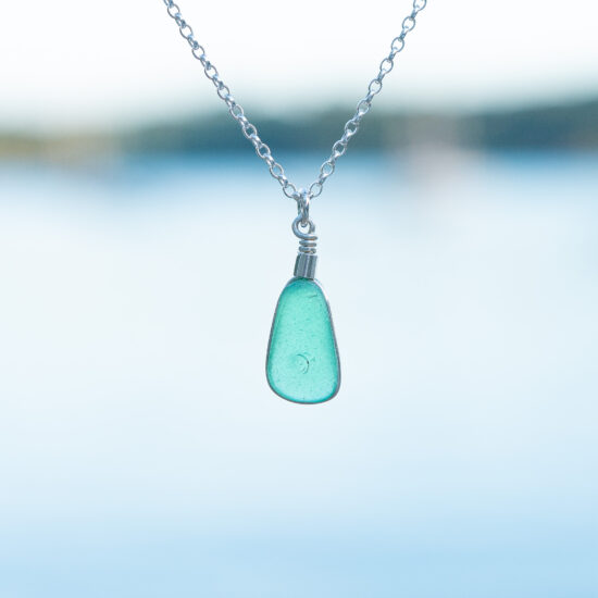 Sea glass pendant green - Image 3