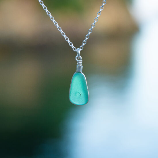 Sea glass pendant green - Image 2