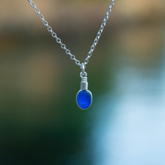RARE FIND - Sea glass pendant blue - Image 2