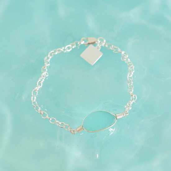 Sea Glass Bracelet Aqua