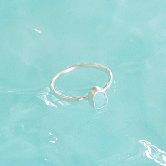 Sea Glass Ring - UK K