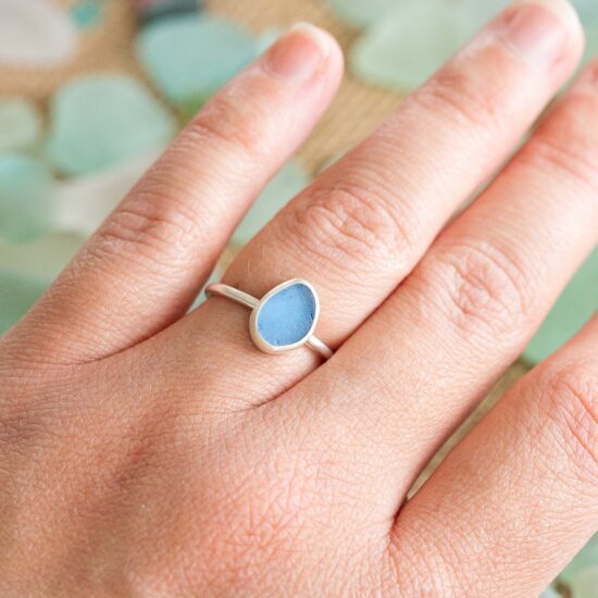 Sea Glass Ring - UK M - Image 2