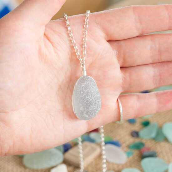 RARE FIND - Sea glass large chunky grey - Image 4