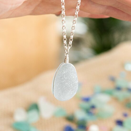 RARE FIND - Sea glass large chunky grey