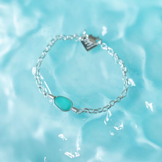 Sea Glass Bracelet Sea Foam Green - Image 3