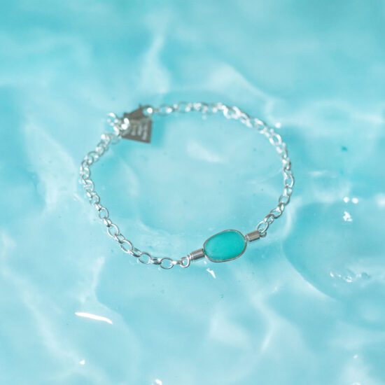 Sea Glass Bracelet Sea Foam Green - Image 4