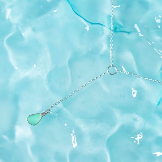 Sea Glass Lariat Bright Sea Foam Green - Image 3