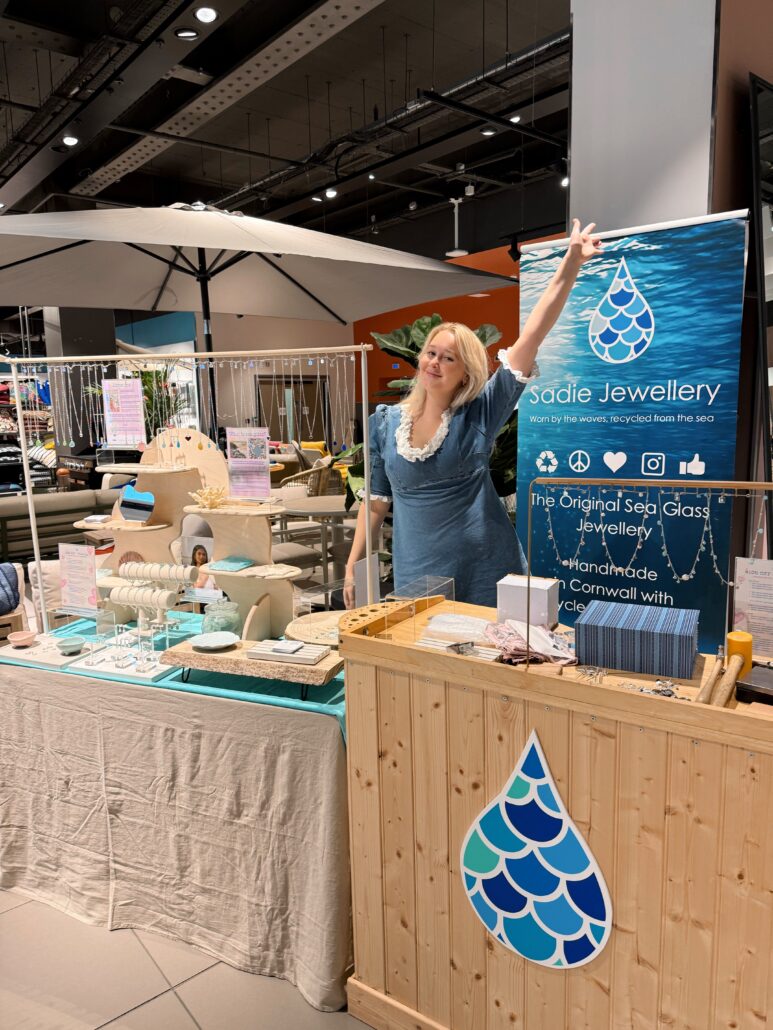 Cornwall sea glass jewellery designer hosting a pop up at John Lewis in Exeter.
